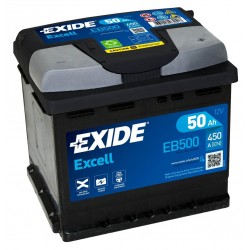 EXIDE ΜΠΑΤΑΡΙΑ ΑΥΤΟΚΙΝΗΤΟΥ EXCELL 50AH EB500