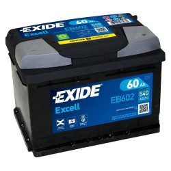 EXIDE ΜΠΑΤΑΡΙΑ ΑΥΤΟΚΙΝΗΤΟΥ EXCELL 60AH EB602