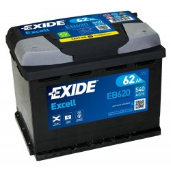 EXIDE ΜΠΑΤΑΡΙΑ ΑΥΤΟΚΙΝΗΤΟΥ EXCELL 62AH EB620