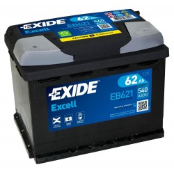 EXIDE ΜΠΑΤΑΡΙΑ ΑΥΤΟΚΙΝΗΤΟΥ EXCELL 62AH EB621