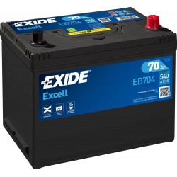 EXIDE ΜΠΑΤΑΡΙΑ ΑΥΤΟΚΙΝΗΤΟΥ EXCELL 70AH EB704