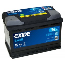 EXIDE ΜΠΑΤΑΡΙΑ ΑΥΤΟΚΙΝΗΤΟΥ EXCELL 74AH EB741