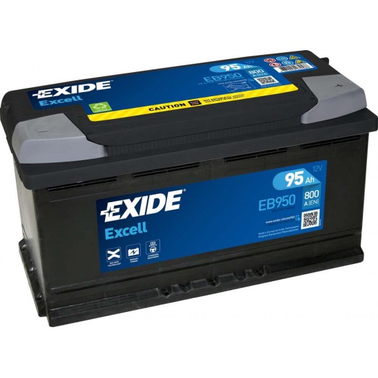 EXIDE ΜΠΑΤΑΡΙΑ ΑΥΤΟΚΙΝΗΤΟΥ EXCELL 95AH EB950 